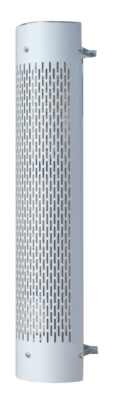 270 Stainless Steel 48" Vertical Slot Exhaust Shield - 10" Dia. Muffler
