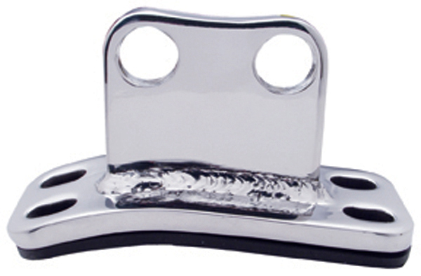 (Shell) Stainless Steel Peterbilt Lower Cab Exhaust Bracket W/ Rubber Gasket