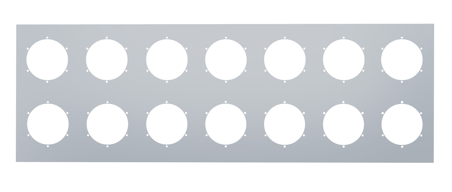 Stainless Steel Rear Center Light Panel W/ 4" Light Cutout X 14
