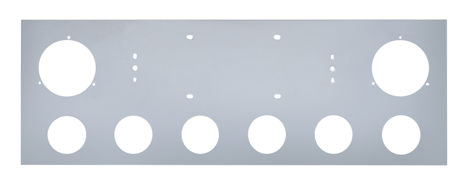 Stainless Steel Rear Center Light Panel W/ Two 4