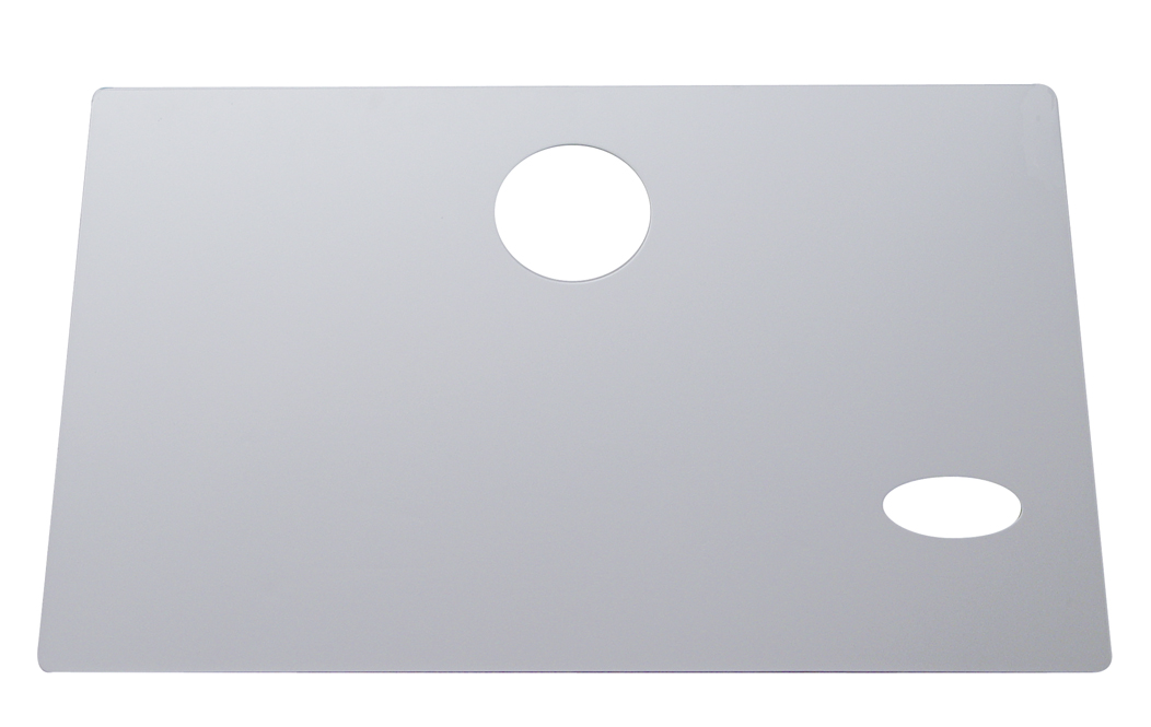 Stainless Steel Early Peterbilt Glove Box Cover W/Oval Logo Cutout