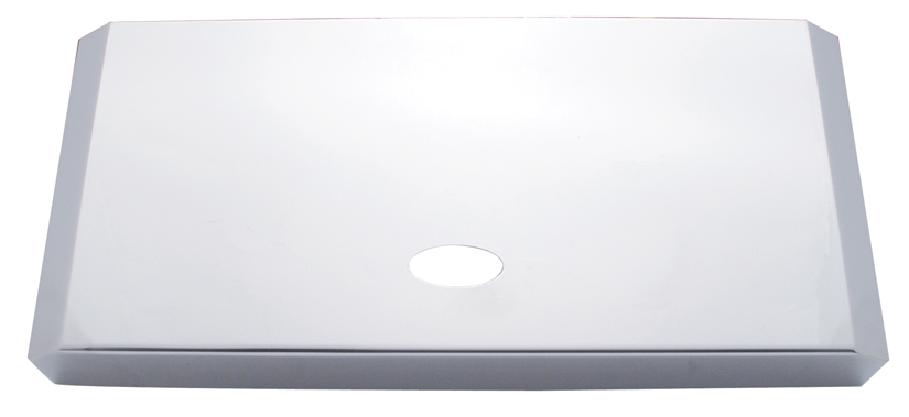 Stainless Steel Peterbilt Door Pocket Cover W/Oval Emblem Hole
