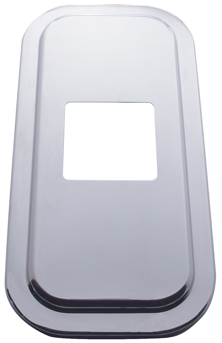 Stainless Steel Peterbilt Shift Plate Cover - 4 7/8" X 4 13/16" Opening