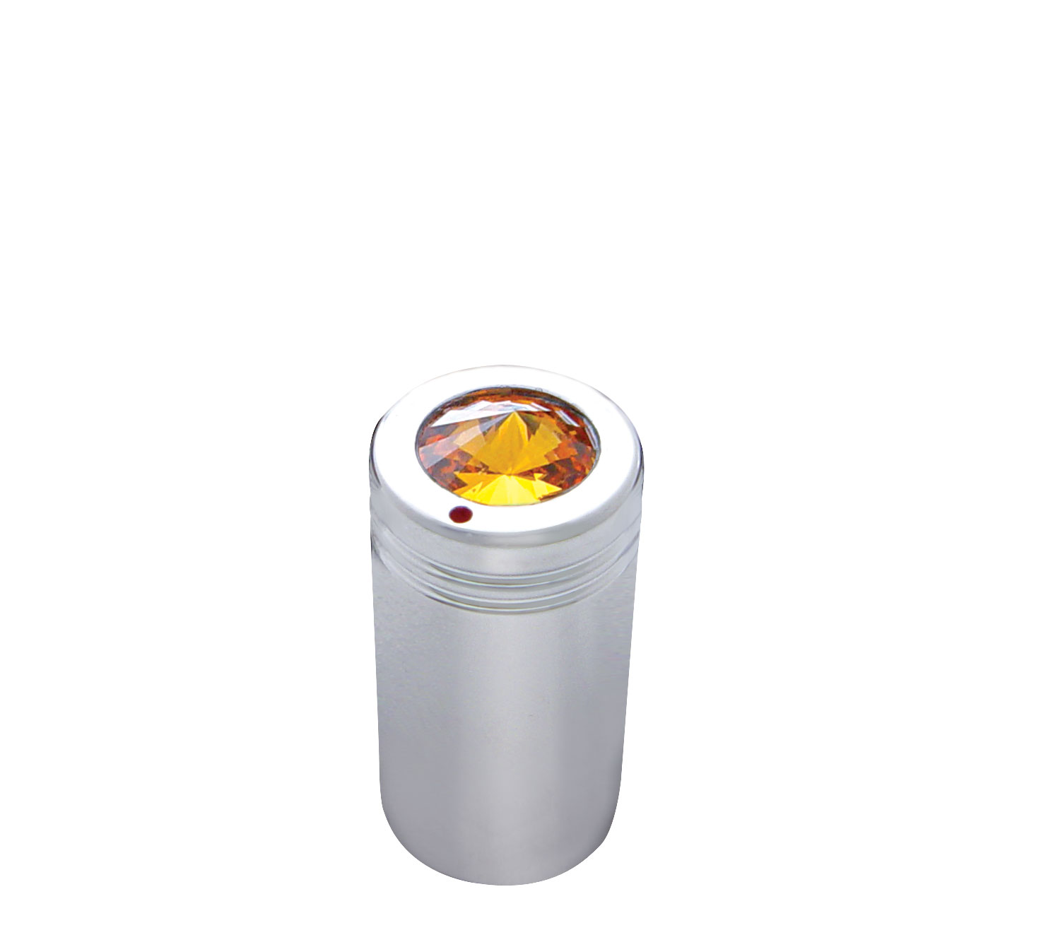 (2/Card) Chrome C.B. Knob W/ Diamond - Amber