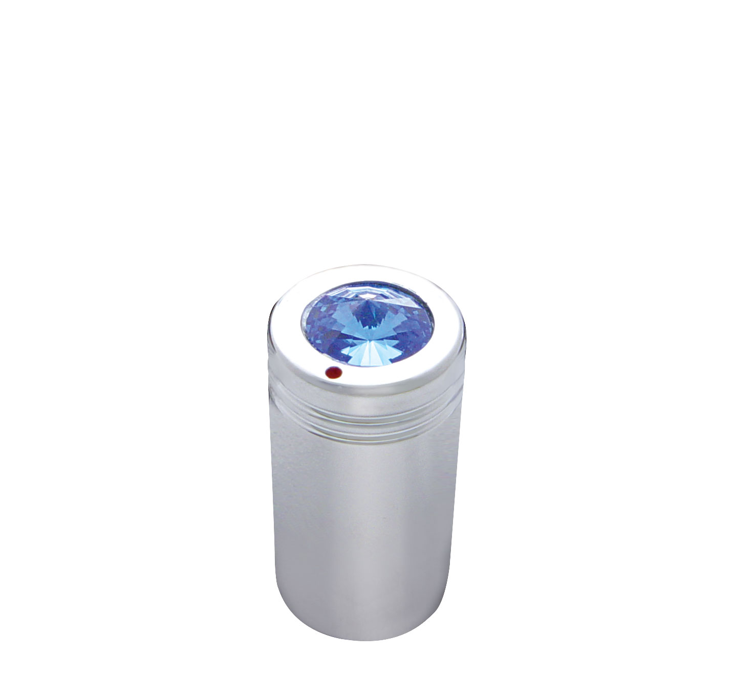 (2/Card) Chrome C.B. Knob W/ Diamond - Blue