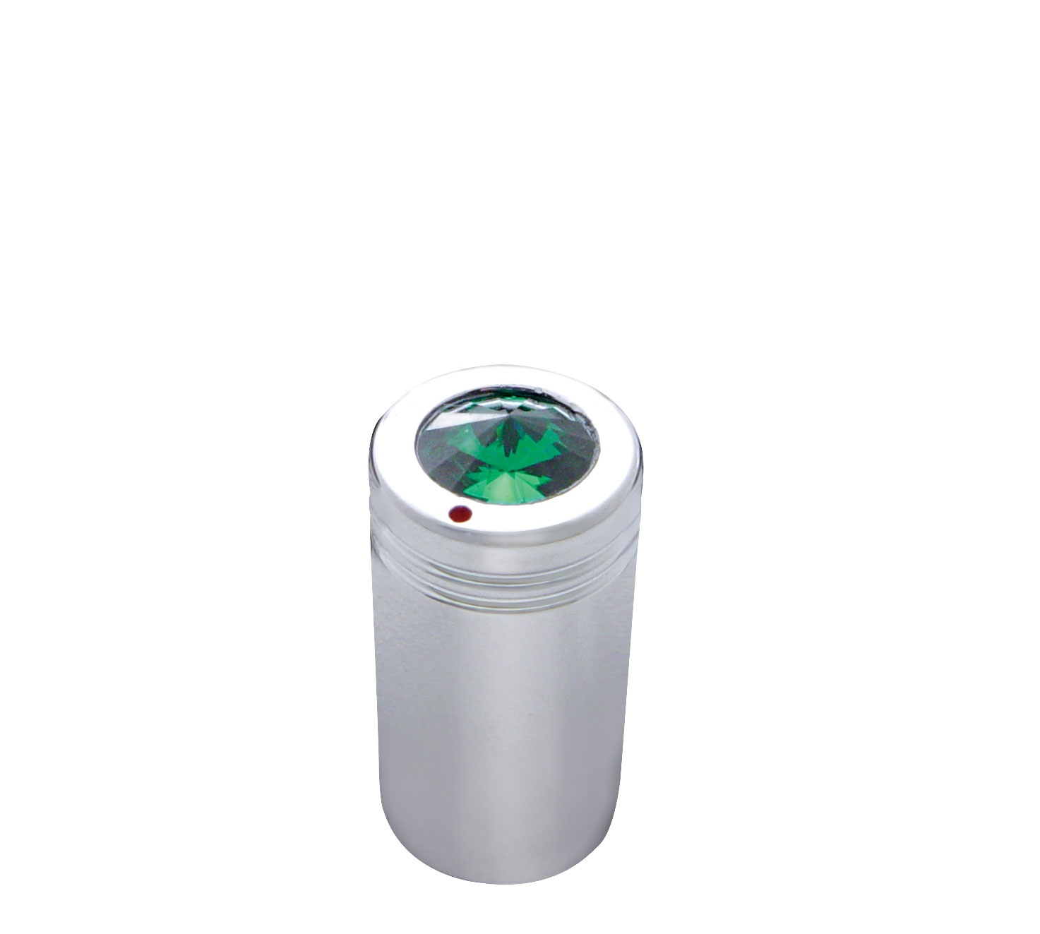 (2/Card) Chrome C.B. Knob W/ Diamond - Green