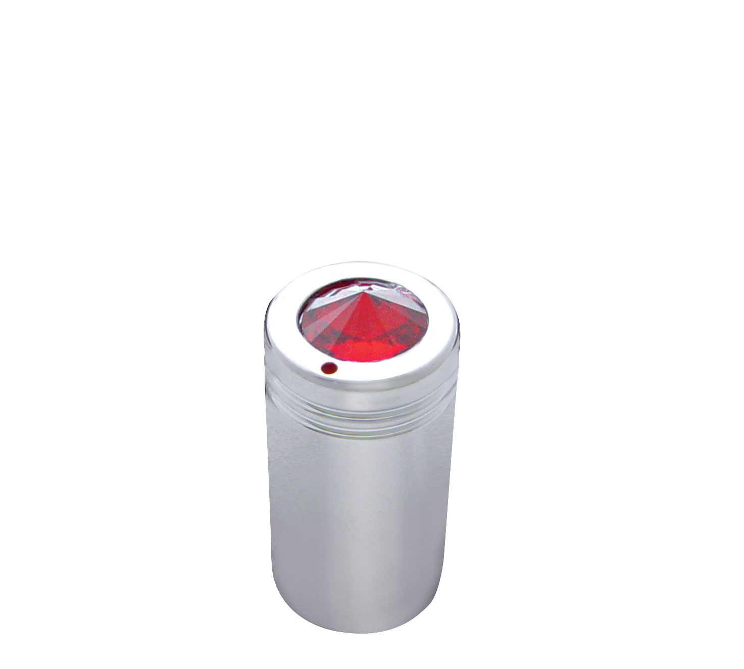 (2/Card) Chrome C.B. Knob W/ Diamond - Red