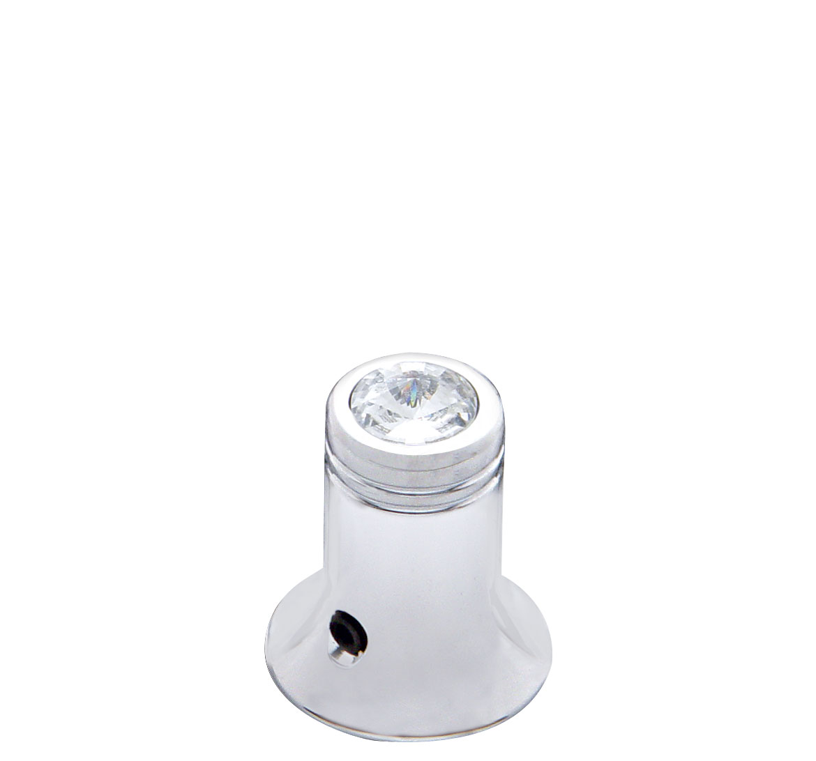 Chrome C.B. Channel Knob W/ Diamond - Clear