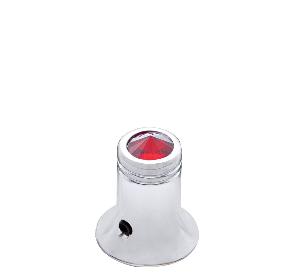 Chrome C.B. Channel Knob W/ Diamond - Red