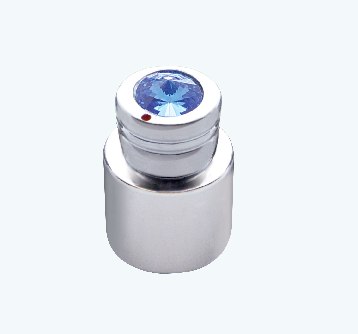 Chrome C.B. On/Off/Volume/Squelch Knob W/ Diamond - Blue