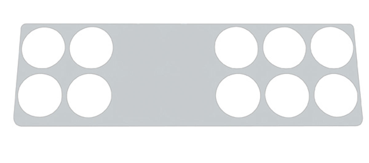 (Skpk) Stainless Steel 2006+ Kenworth Right Gauge Panel Trim - 10 Opening