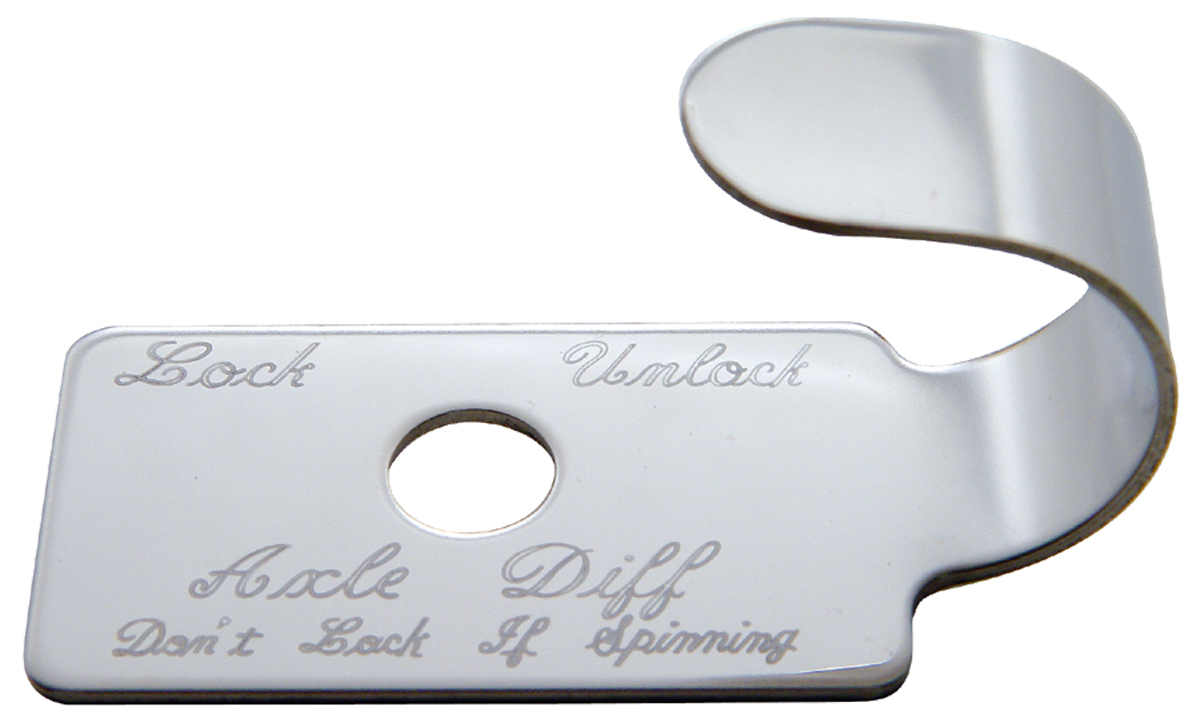 (Skpk) Stainless Steel Peterbilt 379 "Axle Differential" Switch Guard
