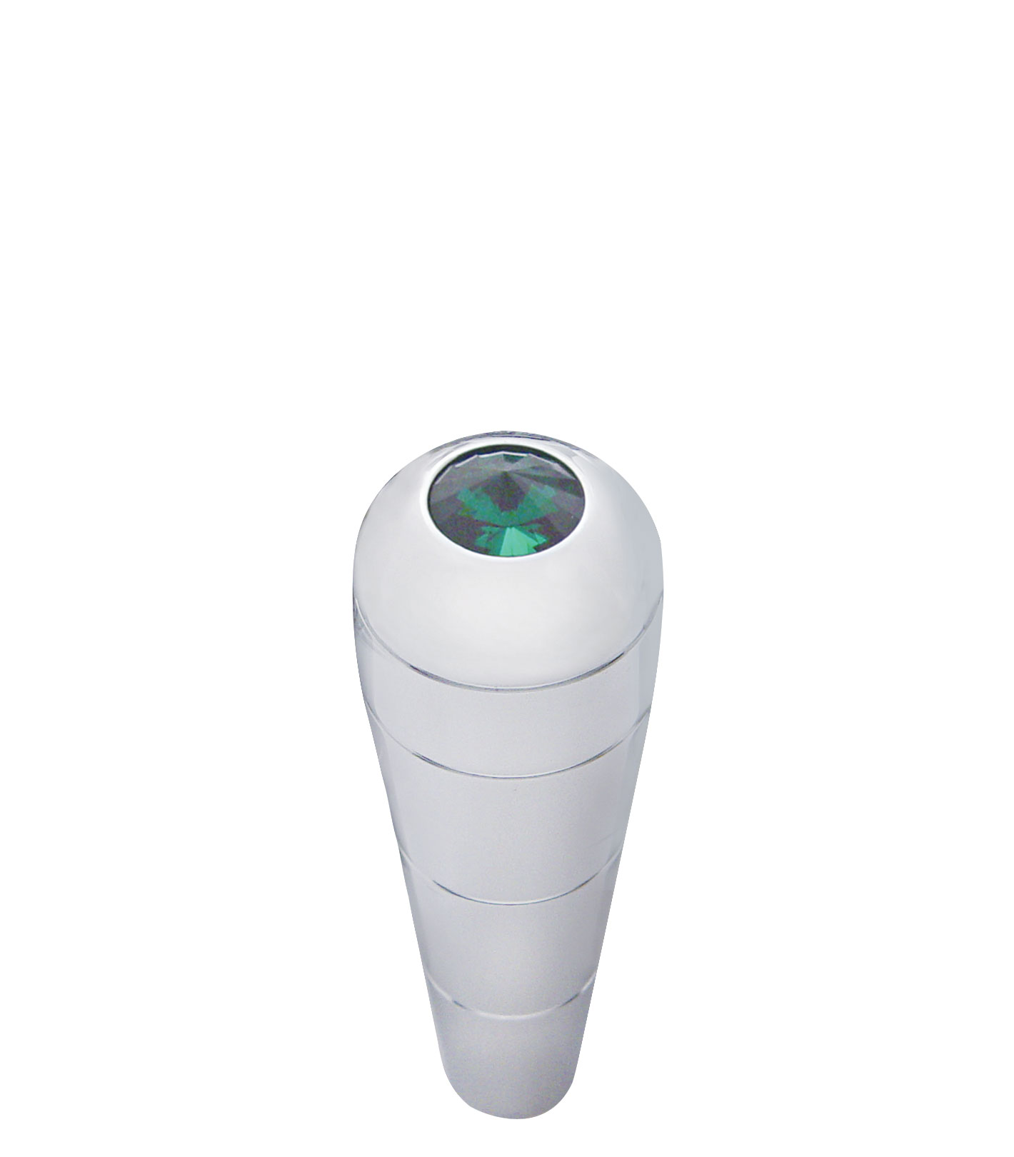 3" Chrome Aluminum Trailer Brake Handle W/ Diamond - Green