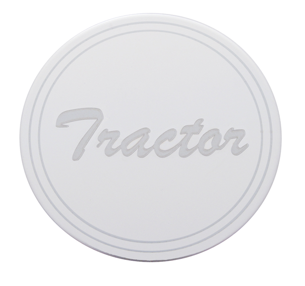 Stainless Steel "Tractor" Plaque - Cursive Script