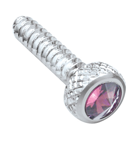 Chrome Freightliner Short Dash Screw W/ Diamond -