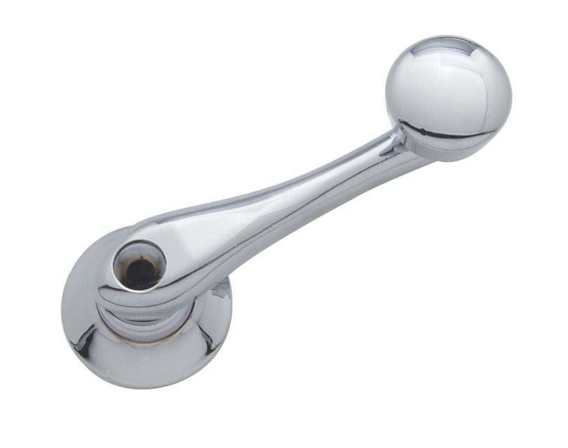 Deluxe Chrome Window Crank Base Kit - Retro Chrome Base & Spring