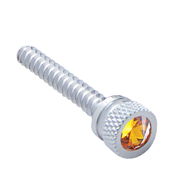 Chrome Freightliner Long Dash Screw W/ Diamond - A