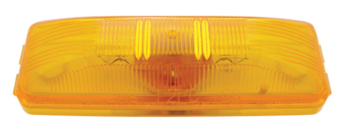 Rectangular Clearance/Marker Light W/ 2 Bulbs - Amber