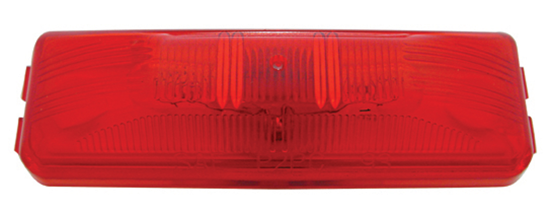 Rectangular Clearance/Marker Light W/ 2 Bulbs - Red