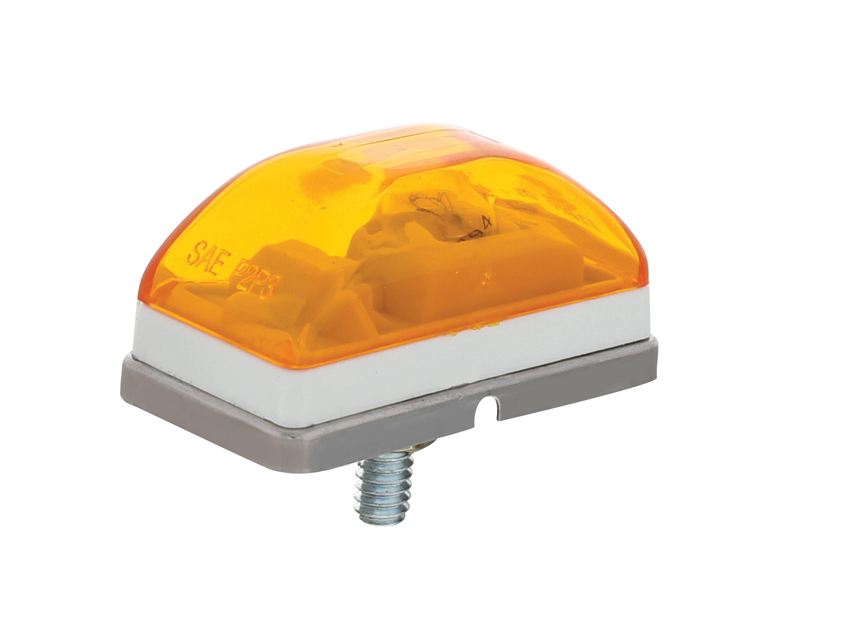 Stud Mounted Rectangular Incandescent Clearance Marker Light - Amber