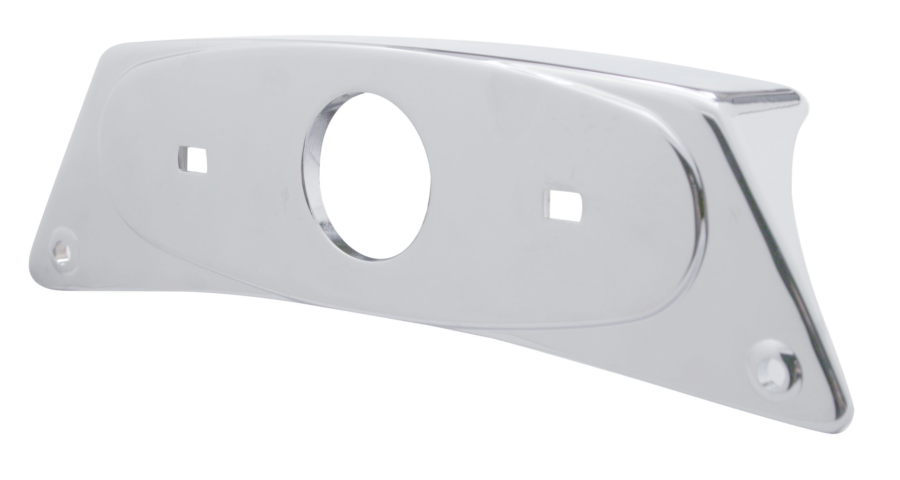 Chrome Rectangular Fender Light Bracket Only