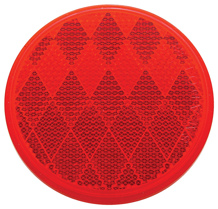 3" Round Quick Mount Reflector - Red