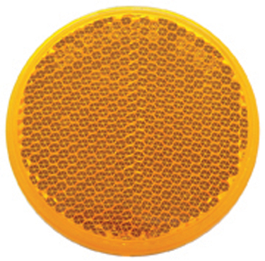 2 3/8" Round Quick Mount Reflector - Amber