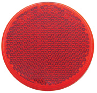 2 3/8" Round Quick Mount Reflector - Red
