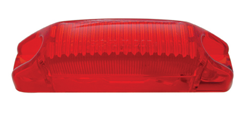 Incandescent Curved Rectangular Clearance/Marker Light - Red