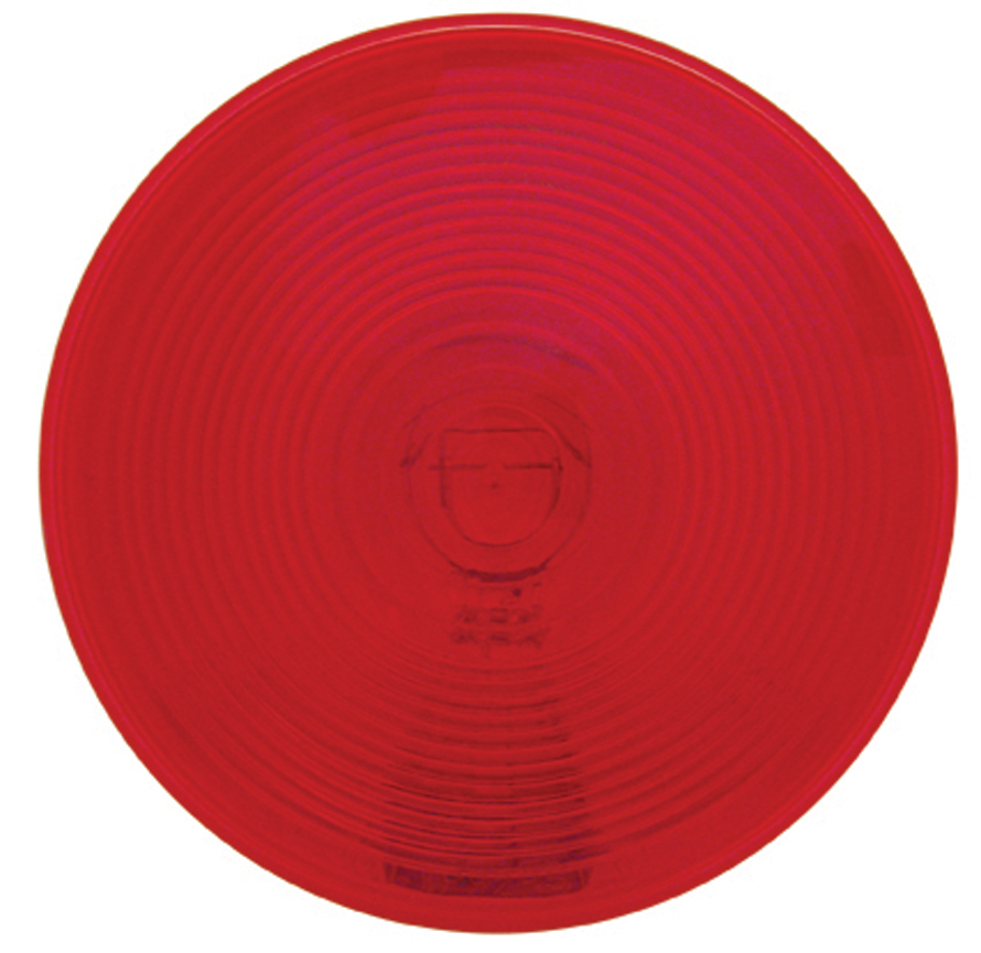 4" Round S/T/T Incandescent Light - Red Lens