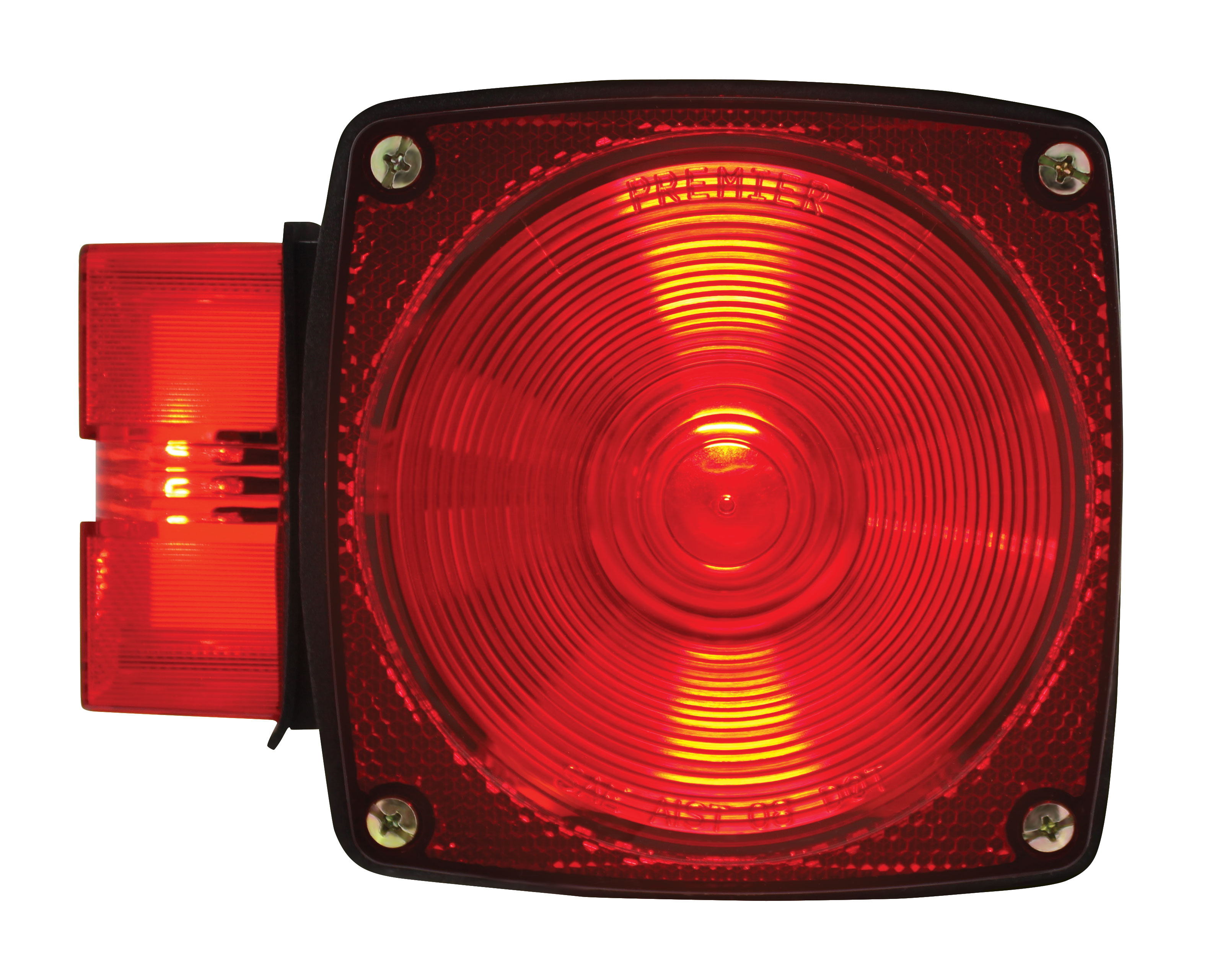 Incandescent Submersible Combination S/T/T Light W/ License Light - Red