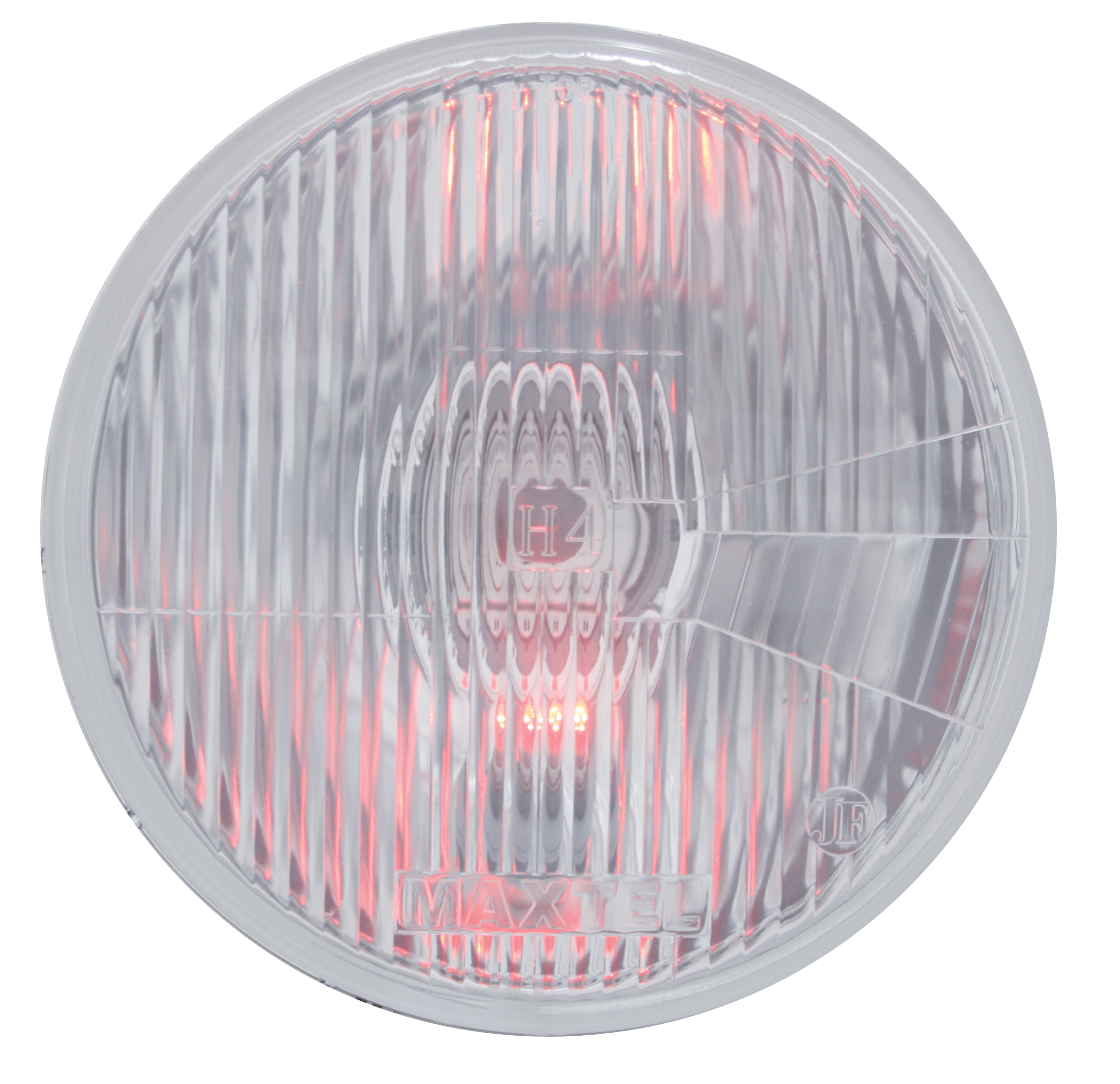 7" Headlight W/ 4 Micro Led Accent Light (High & Low Beam) - Red