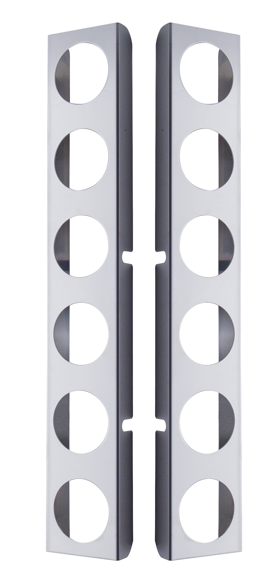 (2/Bulk) Stainless Steel Peterbilt Rear Air Cleaner Light Bracket W/ Twelve 2" Light Cutout
