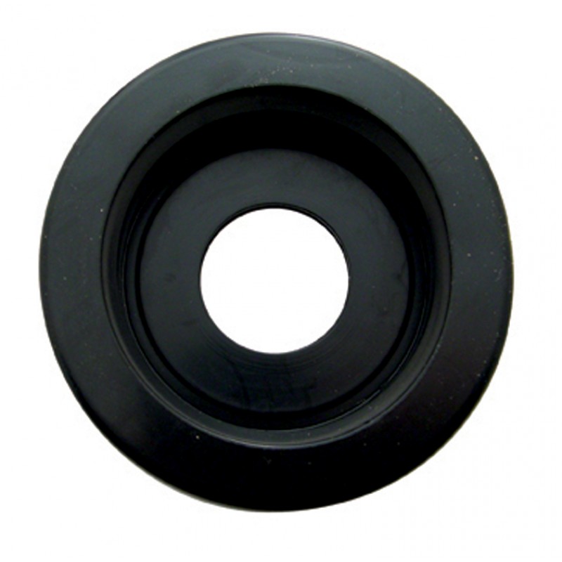 Black Rubber 2 1/2" Flush Mount Grommet - Wide Lip