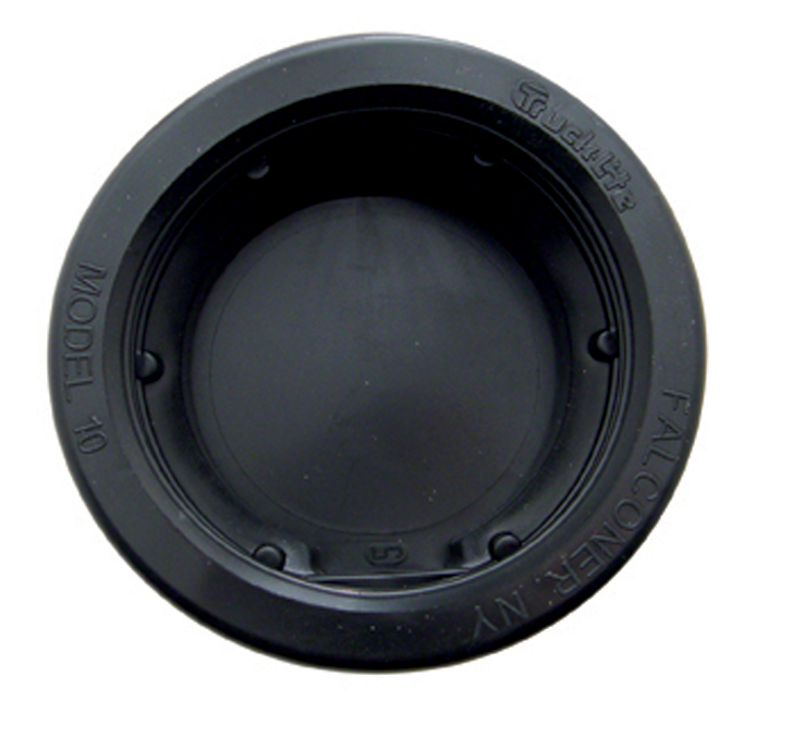 Black Rubber 2 1/2" Recess Mount Grommet - Close Back