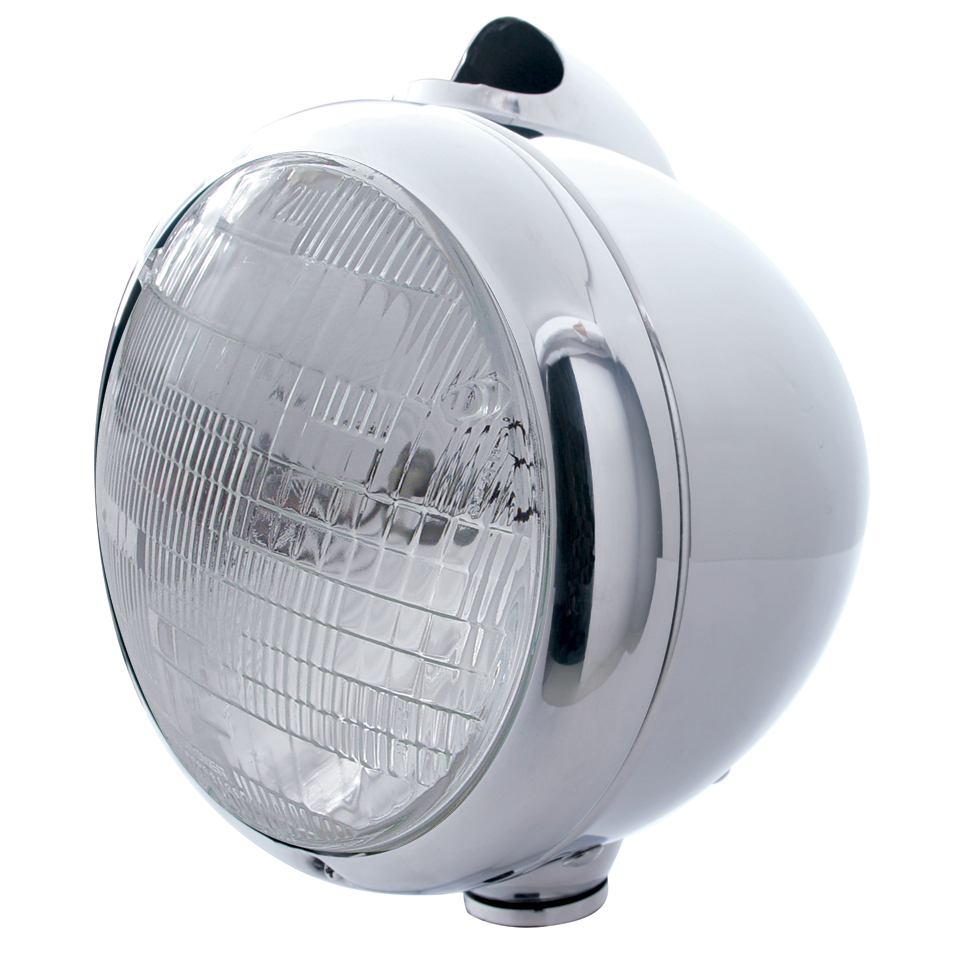 Chrome "Guide" Peterbilt Headlight - 6014 Sealed Beam