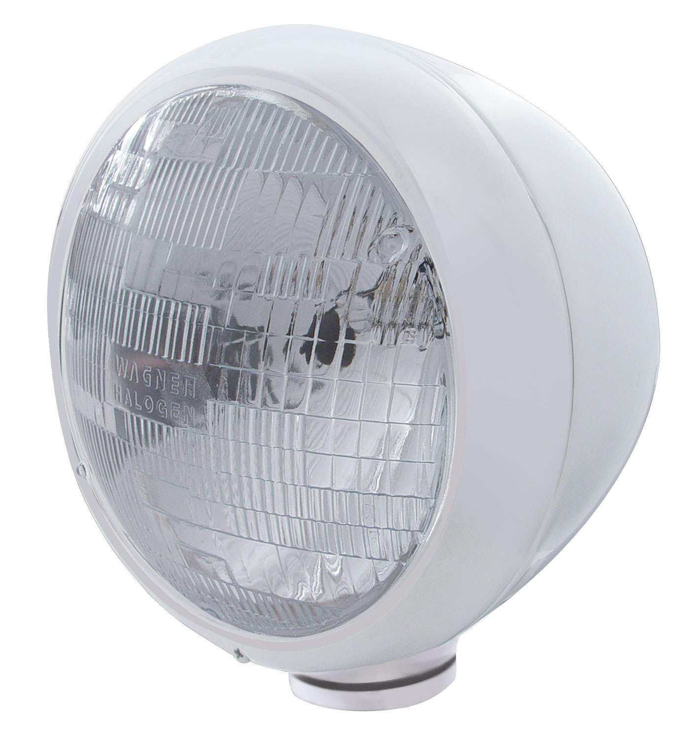 Chrome Classic "Guide" Headlight - H6024 Halogen Bulb