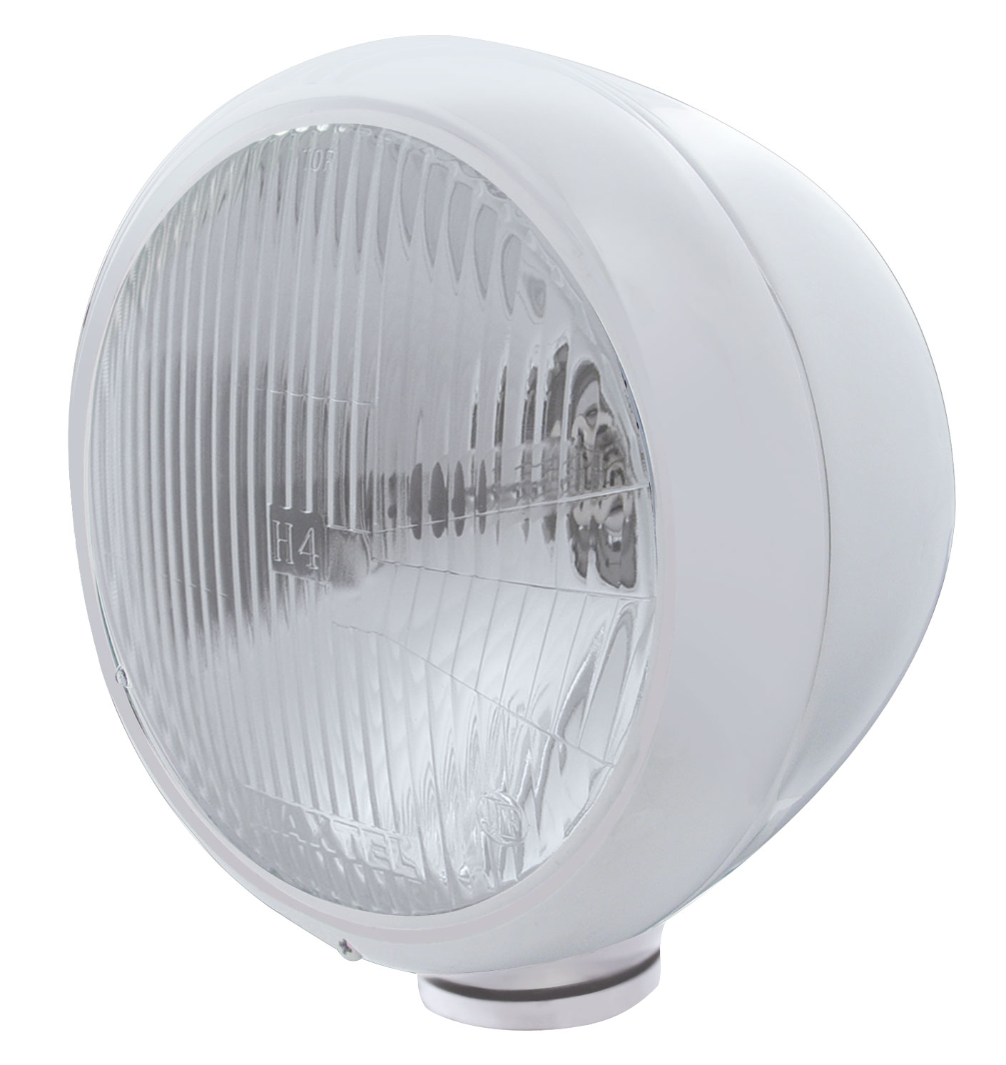 Stainless Steel Classic "Guide" Headlight - H4 Halogen Bulb