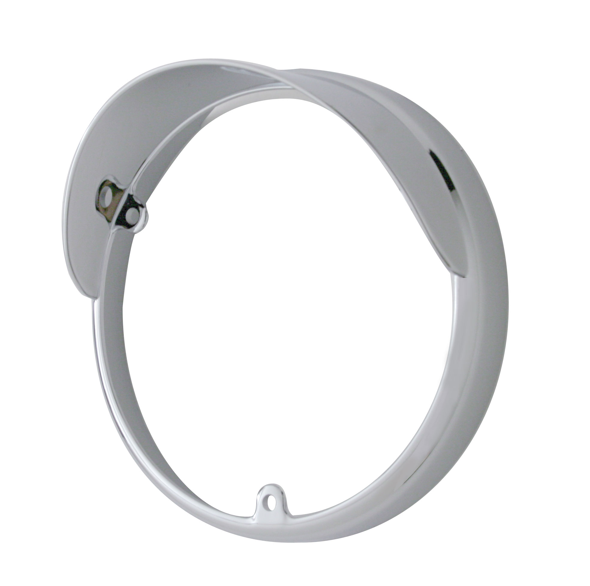 Chrome Plastic Led Light Bezel W/ Up-Side Down Visor - 38103 Series