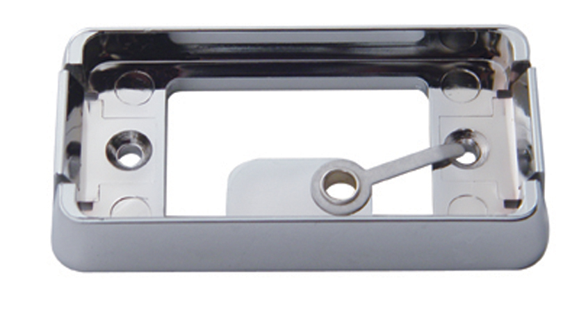 Chrome Mounting Bracket For 1 Bulb Small Rectangular Clearance/Marker Light