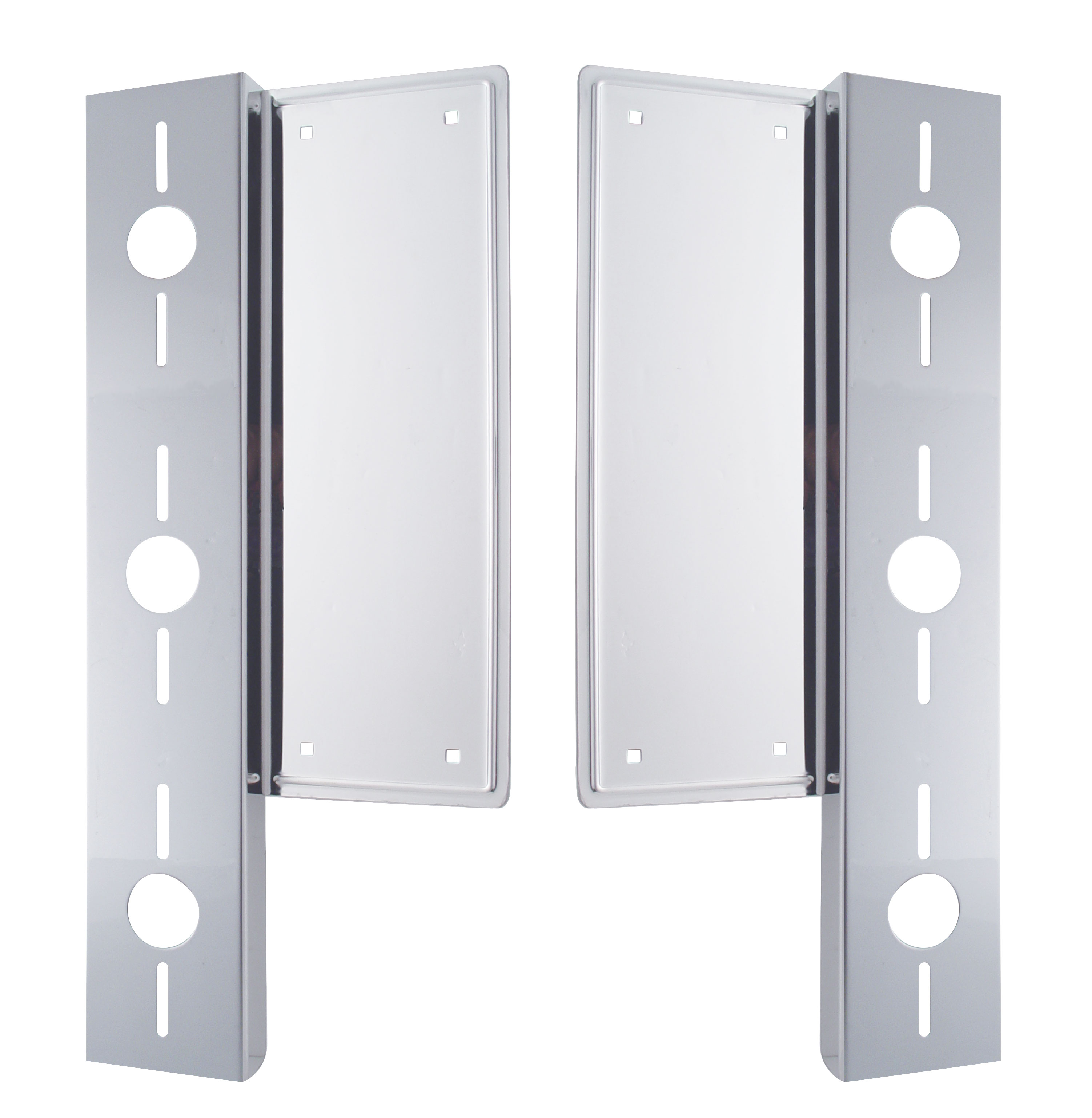 (2/Bulk) Stainless Steel Freightliner Air Cleaner Bracket W/ Universal Peterbilt Light Slot