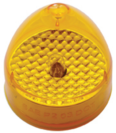 Incandescent 2 1/2" Crystal Clearance/Marker Beehive Light - Amber