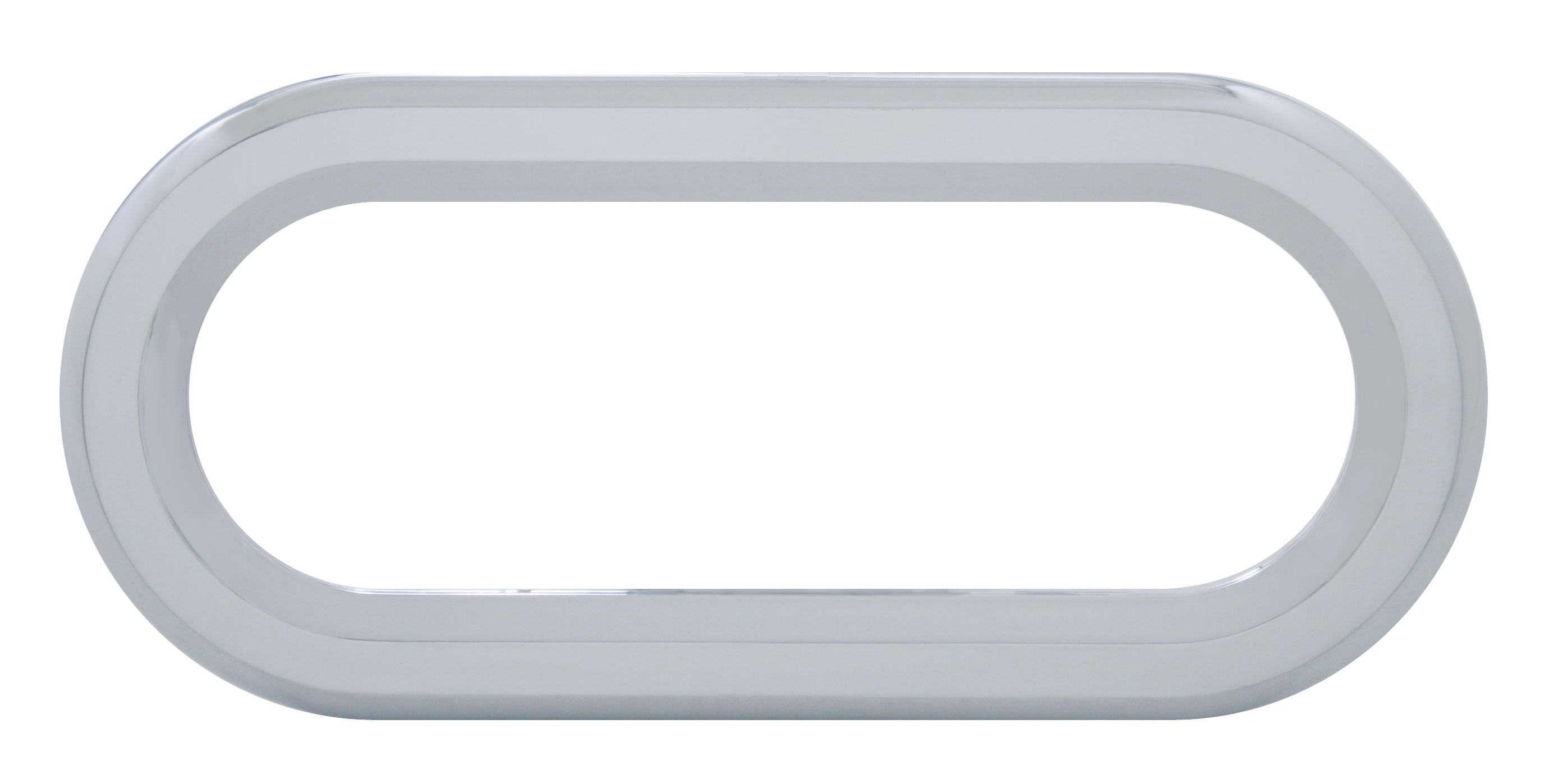 Chrome Plastic Oval Twist-On Bezel