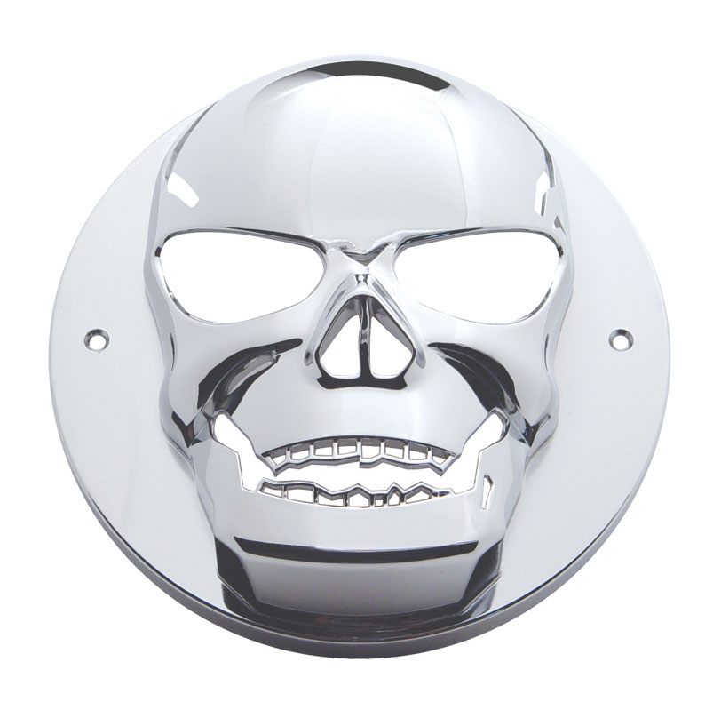 Chrome 2 1/2" Light Skull Bezel