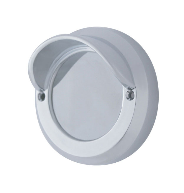 Chrome Plastic 2" Mirror Bezel W/ Visor
