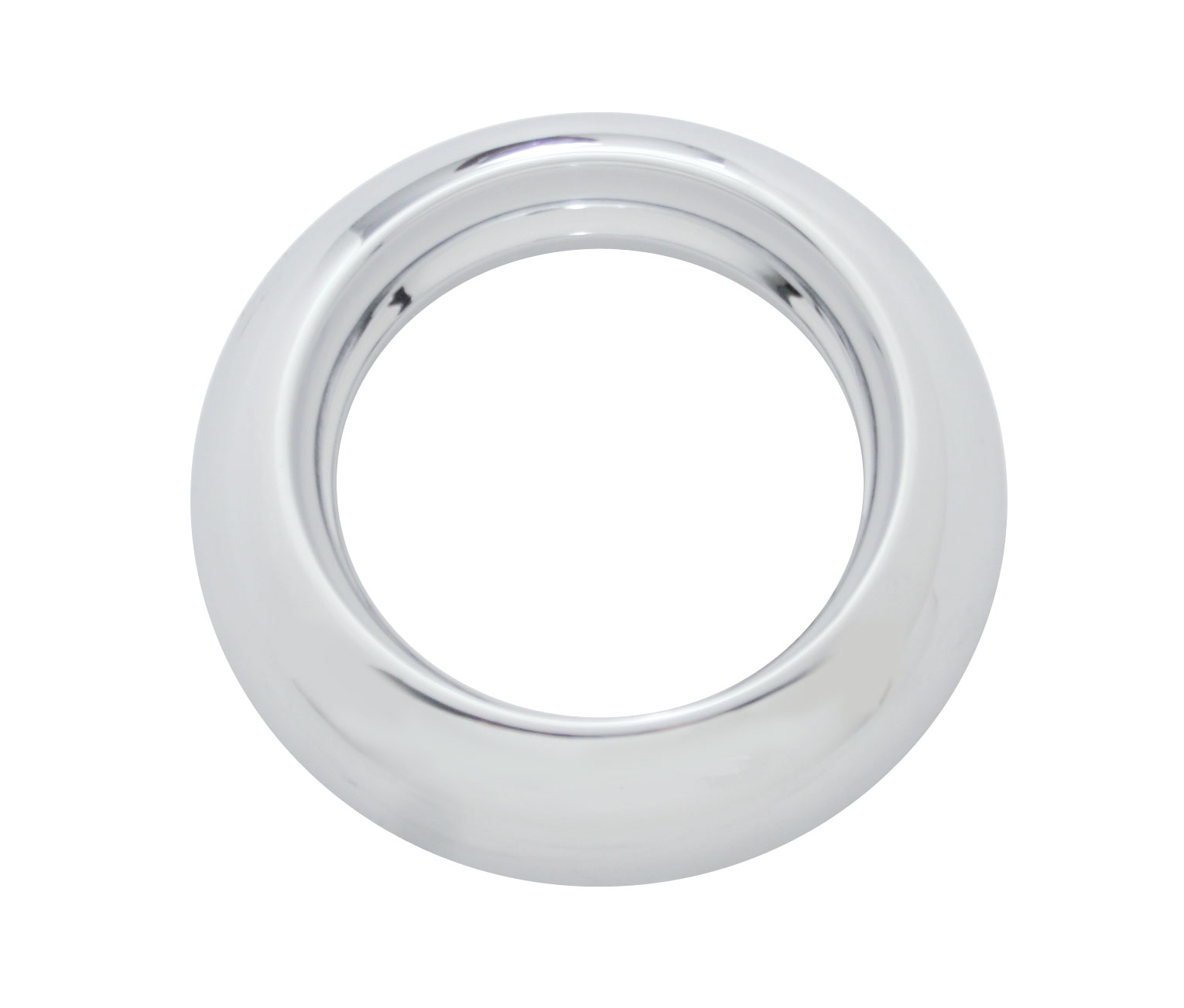 Chrome Plastic Twist-On 2" Light Bezel