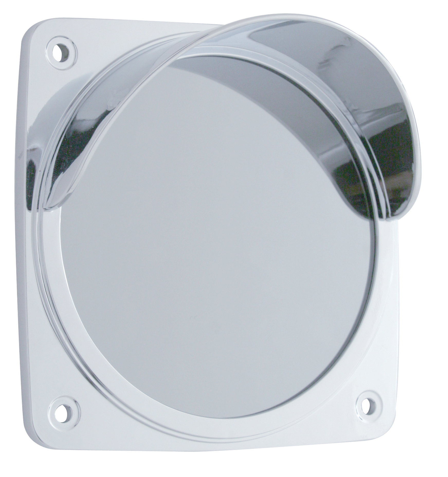 Chrome Plastic Square Mirror Light Bezel W/ Visor