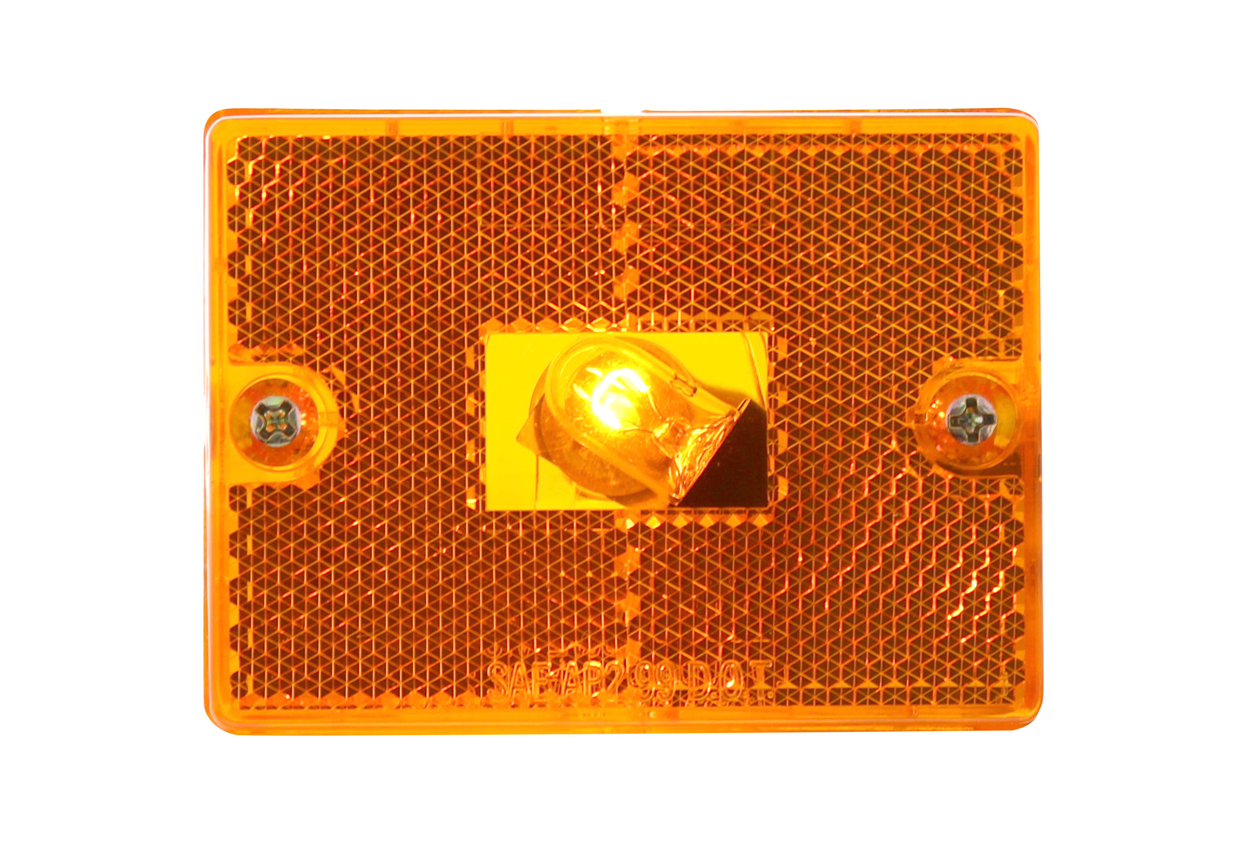Incandescent Rectangular Clearance/Marker Light W/ Clear Housing - Amber