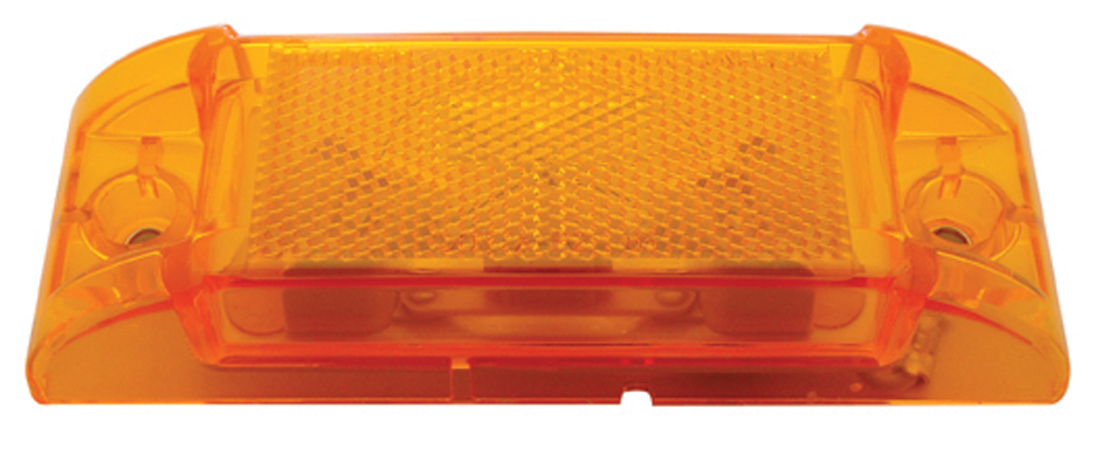 Rectangular Clearance/Marker Light W/ Reflex Lens - Amber