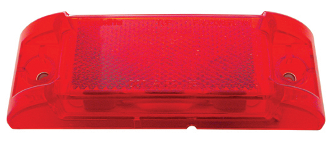 Rectangular Clearance/Marker Light W/ Reflex Lens - Red